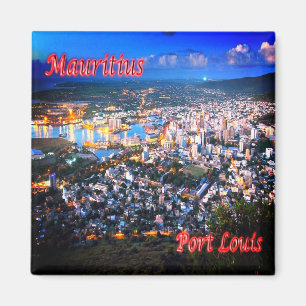 zMU013 PORT LOUIS, Panorama, Mauritius, Fridge Magnet