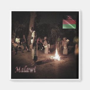 zMW003 MALAWI, Folkloristic Dance, Africa, Fridge Magnet