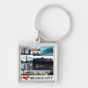 zMX008 mosaic of MEXICO CITY I Love, Key Ring