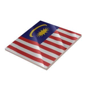 zMY002 waving Malaysian FLAG Malaysia, Tile