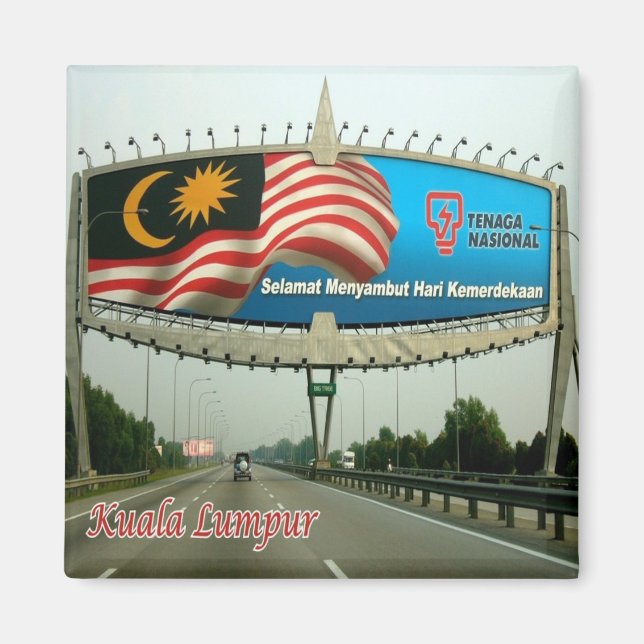 zMY004 welcome KUALA LUMPUR, Malaysia, Fridge Magnet (Front)