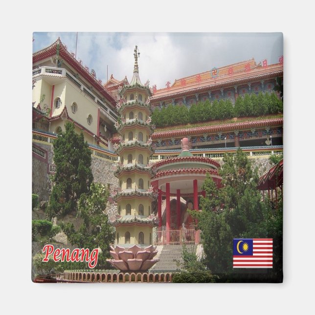 zMY019 Kek Lok Si PENANG, Malaysia, Asia, Fridge Magnet (Front)