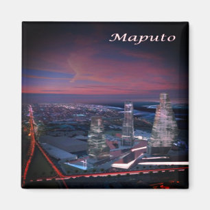 zMZ003 MAPUTO By Night, Mozambique, Africa, Fridge Magnet