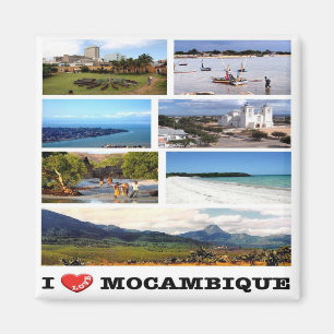 zMZ012 MOZAMBIGUE I Love, Mosaic, Africa, Fridge Magnet