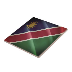 zNA002 NAMIBIA, Waving Flag, Africa, Tile