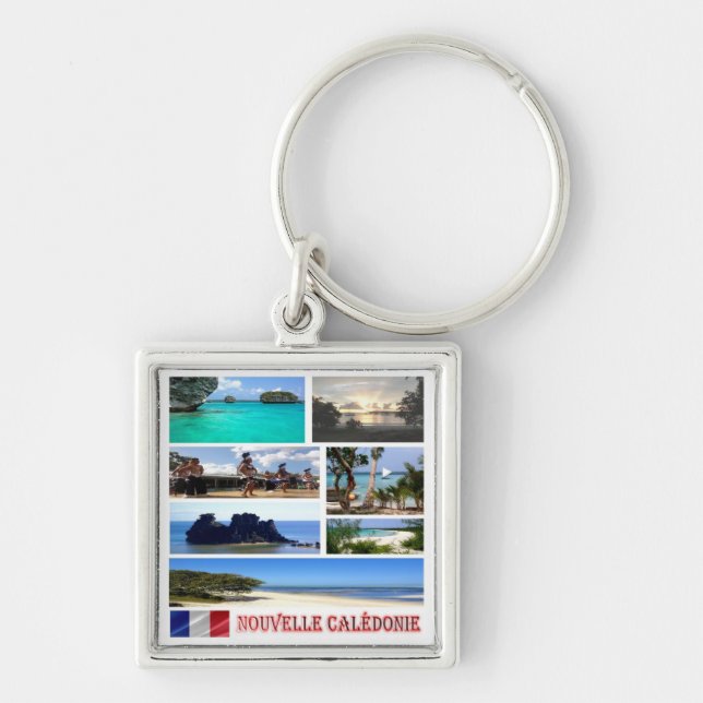 zNC003 NEW CALEDONIA, mosaic, Oceania, Key Ring (Front)
