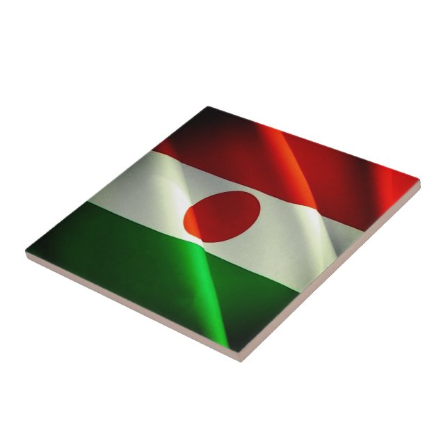 zNE002 NIGER, Waving Flag, Africa, Tile (Side)