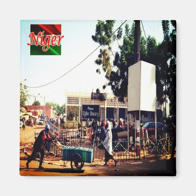 zNE009 NIGER, Place Djibo Bakary Walraven, Fridge  Magnet (Front)