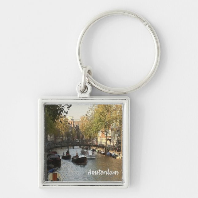zNL017 AMSTERDAM navigable canal, Key Ring (Front)