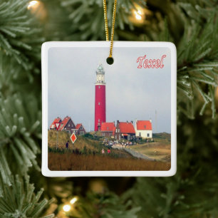 zNL023 TEXEL LIGHTHOUSE Frisian Islands, Ceramic Ornament