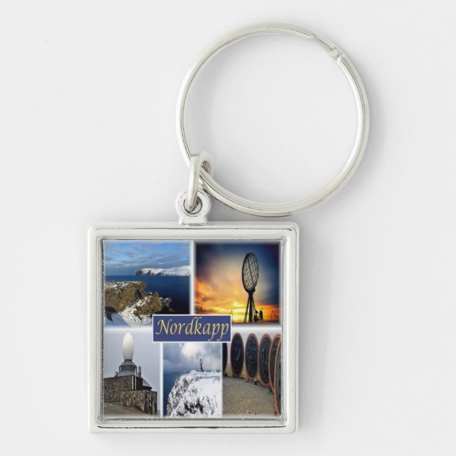 zNO007 NORDKAPP NORTH CAPE, Norway, Europe, Key Ring (Front)