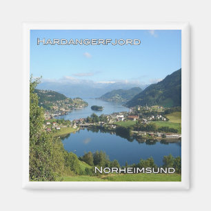 zNO114 HARDANGERFJORD NORHEIMSUND, Norway, Fridge Magnet