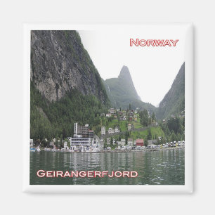 zNO120 GEIRANGERFJORD panorama, Norway, Fridge Magnet