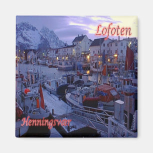 zNO140 HENNINGSVÆR, Lofoten, Norway, Fridge Magnet
