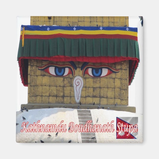 zNP006 Boudhanath Stupa KATHMANDU, Nepal, Fridge Magnet (Front)