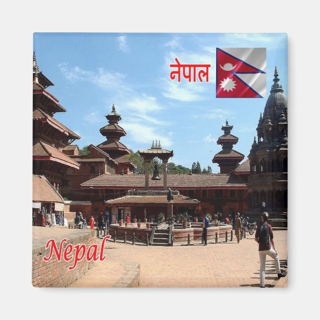 zNP010 PATAN TEMPLES, Nepal, Asia, Fridge Magnet (Front)