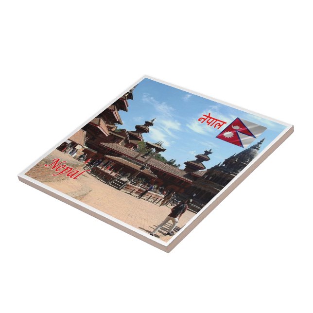 zNP010 PATAN TEMPLES, Nepal, Asia, Tile (Side)