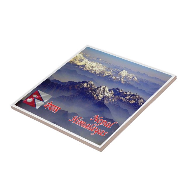 zNP013 mountain range HIMALAYAS, Nepal, Tile (Side)