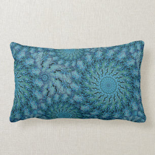 Zoa Coral in Peacock Colours Lumbar Cushion