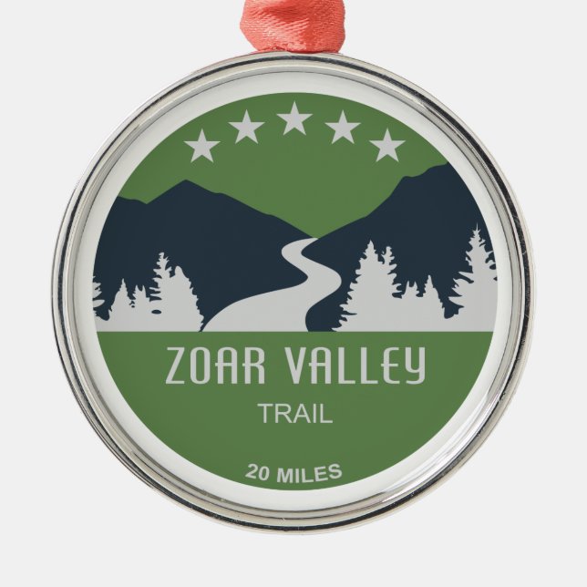 Zoar Valley Trail Metal Tree Decoration (Front)
