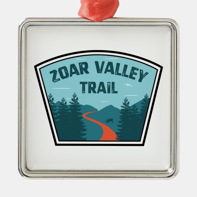 Zoar Valley Trail Metal Tree Decoration (Front)