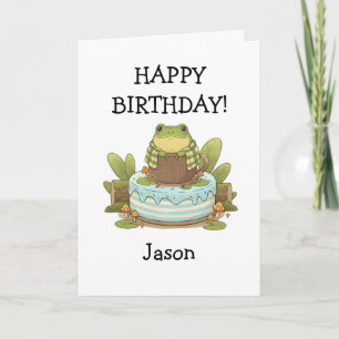 Zochi the Cosy Frog Personalizable Card
