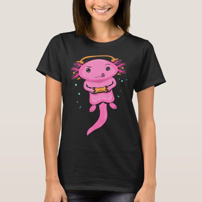 Zocker Axolotl  Video Gaming  for Gamers T-Shirt (Front)