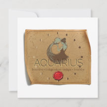 ZODIAC - Aquairus - Personalized Notecard