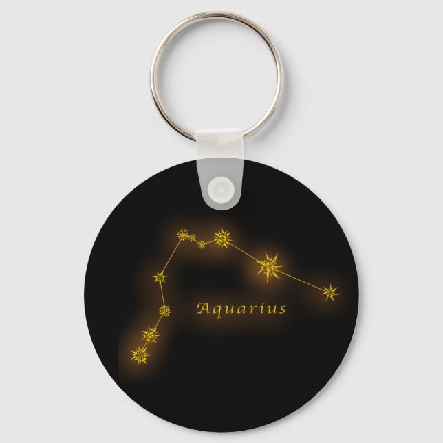 Zodiac - Aquarius Key Ring (Front)