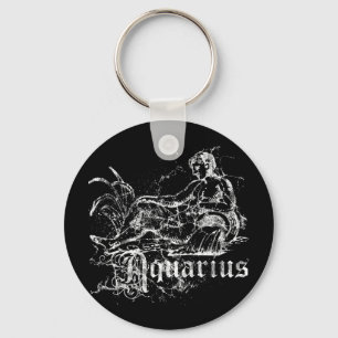 Zodiac Aquarius Key Ring