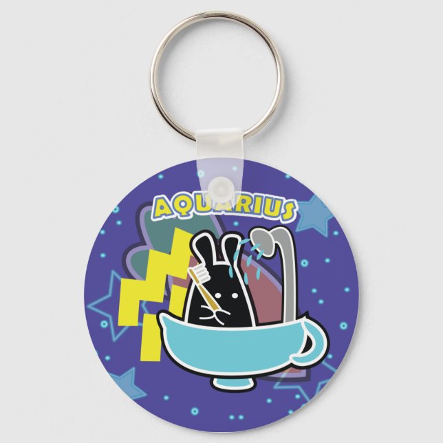 ZODIAC - AQUARIUS KEY RING (Front)