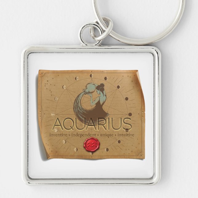 Zodiac - Aquarius - Keychain (Front)