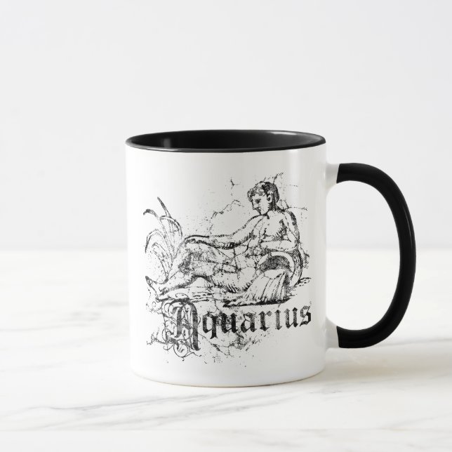 Zodiac Aquarius Mug (Right)