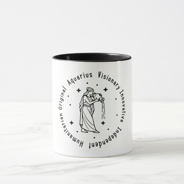 Zodiac Aquarius Mug (Center)