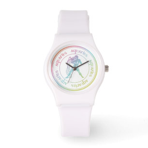 Zodiac : Aquarius Pretty Rainbow Colours Seal Watch
