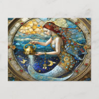 Zodiac - Aquarius The Water Bearer Mermaid