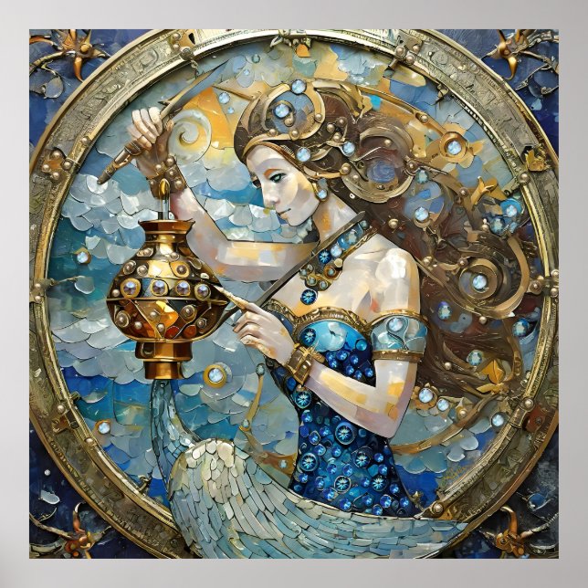 Zodiac - Aquarius The Water Bearer Poster (Front)