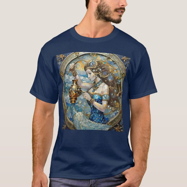 Zodiac - Aquarius The Water Bearer T-Shirt (Front)