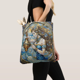 Zodiac - Aquarius The Water Bearer Tote Bag