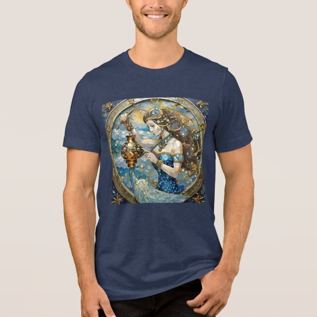 Zodiac - Aquarius The Water Bearer Tri-Blend Shirt (Front)