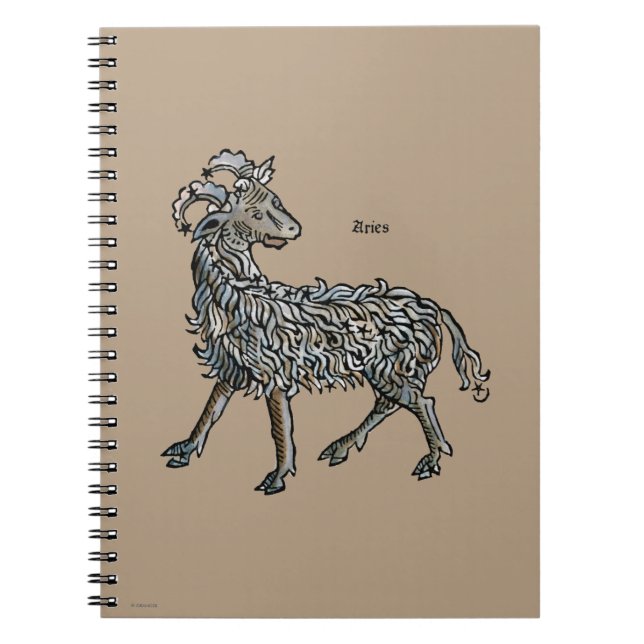 Zodiac: Aries, 1482 Spiral Notebook (Front)