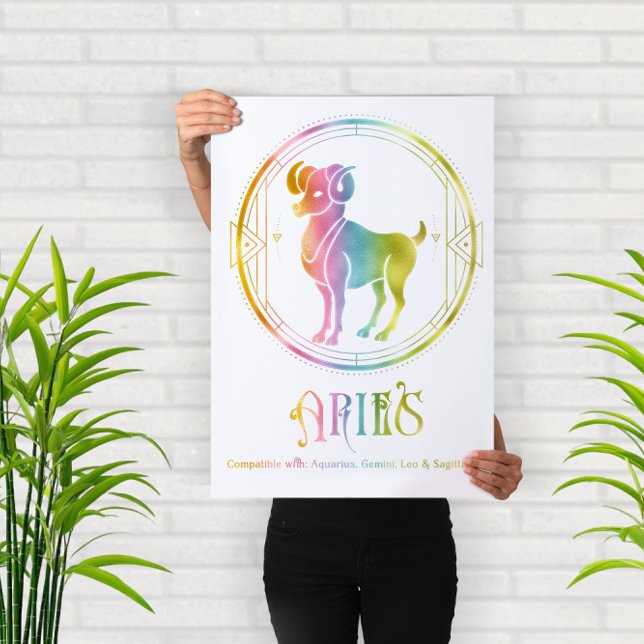 Zodiac Aries Compatibility Design Poster (Creator Uploaded)