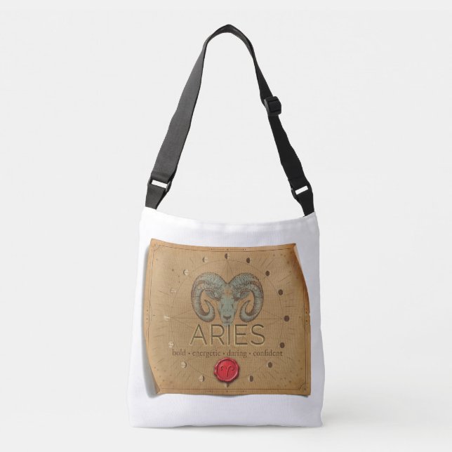 Zodiac - Aries - Cross Body Tote Bag (Front)