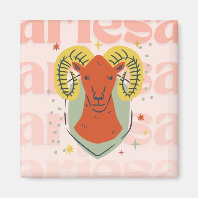 Zodiac Aries Magnet (Front)