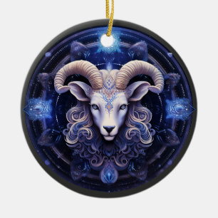 Zodiac Aries Personalized Christmas Ornament
