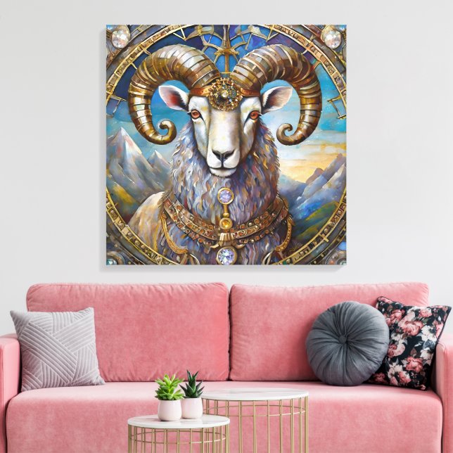 Zodiac - Aries The Ram Canvas Print (Insitu(LivingRoom))