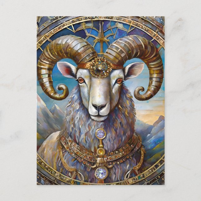 Zodiac - Aries The Ram Postcard (Front)