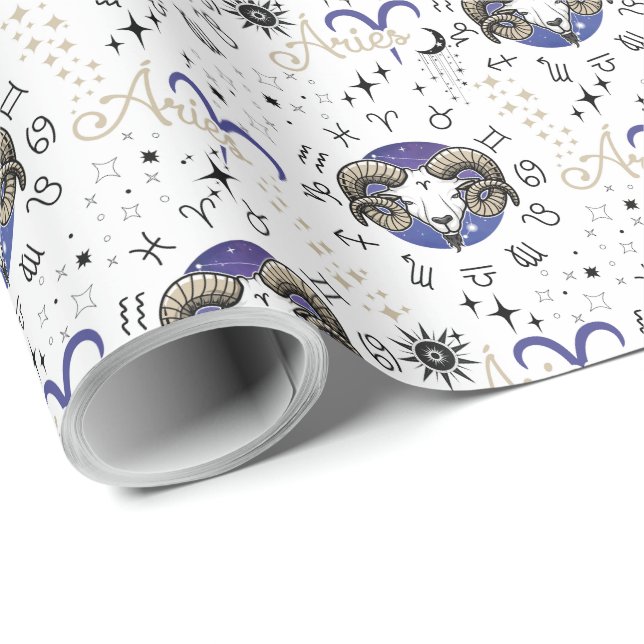 Zodiac Aries Wrapping Paper (Roll Corner)