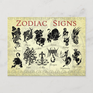 Zodiac (Astrological) signs Postcard