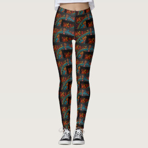 Zodiac & Aztec Portrait Abstract Mix Leggings